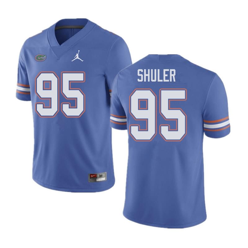 NCAA Florida Gators Adam Shuler Men's #95 Jordan Brand Blue Stitched Authentic College Football Jersey MMQ1564JA